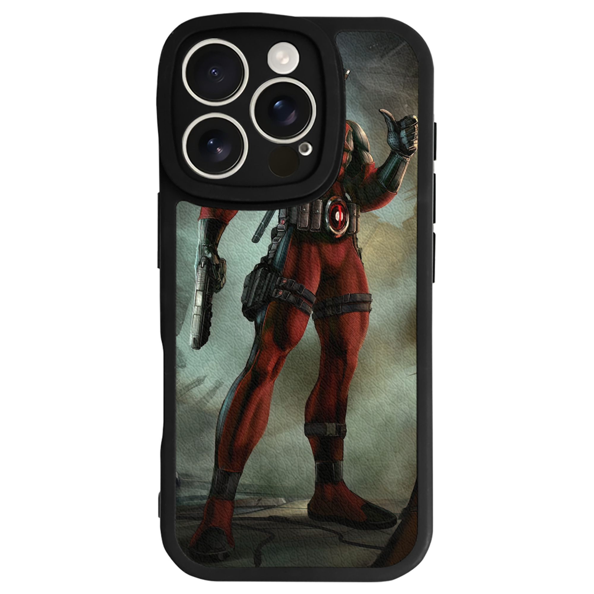 （画像用） Deadpool デッドプール 【iPhone 16シリーズ対応】シリコンスマホケース（レザー調） 材質：シリコン